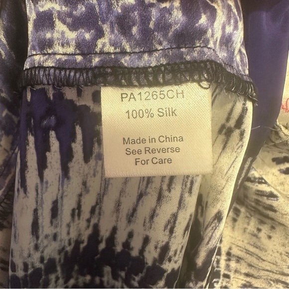 Parker 100% Silk Maxi Nautical Tribal Blur Dress Size Small - Picture 5 of 5